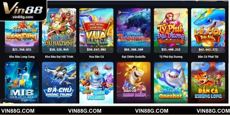 Các nhà phát hành uy tín cung cấp bắn cá VIN88