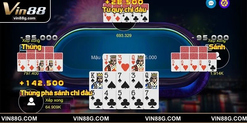 Chiến thuật linh hoạt giúp xử lý hiệu quả mọi thế bài khó khi chơi Poker Mậu Binh