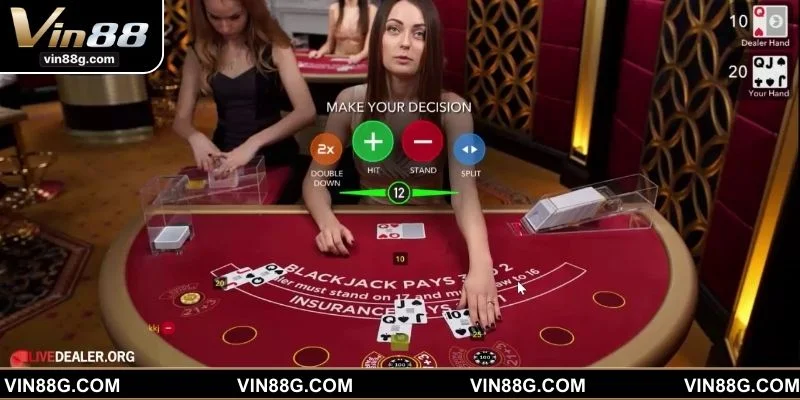 Tuân thủ luật chơi Blackjack VIN88 giúp tăng cơ hội thắng bền vững